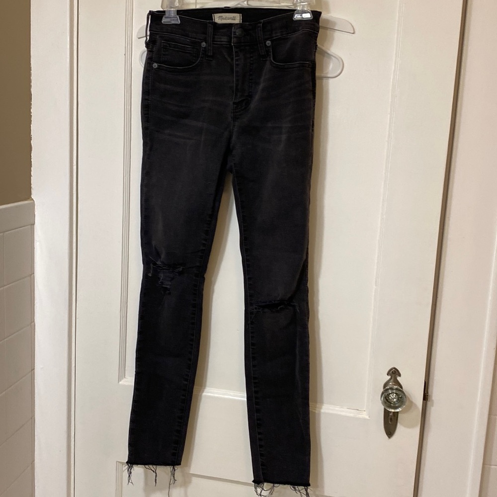 Madewell black distressed jeans